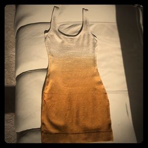 Yellow/Gold Marciano Mini dress